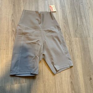 NWT Free People Movement High-Waist Gray Bike Shorts
